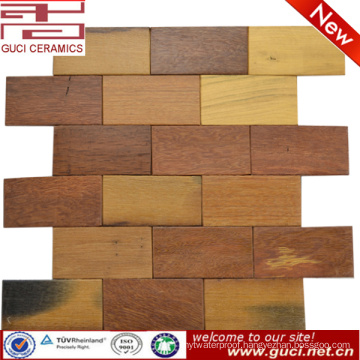 rustic Solid wood look floor tile shop wall mosaic tile